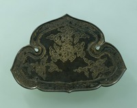 Gilt bronze lotus-flower arabesque stand for vajra rituals image