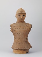 Haniwa (unglazed earthen object), warrior in body armorimage