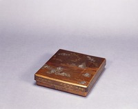 Inkstone Case with Poetic Scene of Shio no Yama in Makieimage